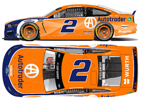 2021 Brad Keselowski NASCAR Diecast 2 AutoTrader Auto Trader 1:24 Lionel Action ARC Color Chrome Autographed 99