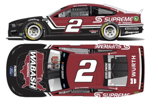 2021 Brad Keselowski NASCAR Diecast 2 Wabash 1:24 Lionel Action ARC Color Chrome 99
