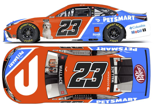 2021 Bubba Wallace NASCAR Diecast 23 Pet Smart DoorDash CWC 1:24 Lionel Action ARC Color Chrome 99