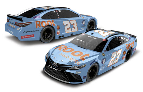 2021 Bubba Wallace NASCAR Diecast 23 Root Insurance Darlington Throwback CWC 1:24 Lionel Action ARC Autographed 99