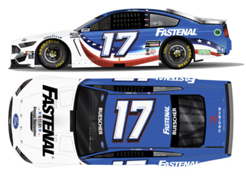 2021 Chris Buescher Diecast 17 Fastenal 9 11 Tribute CWC 1:24 Lionel Action ARC Color Chrome 99