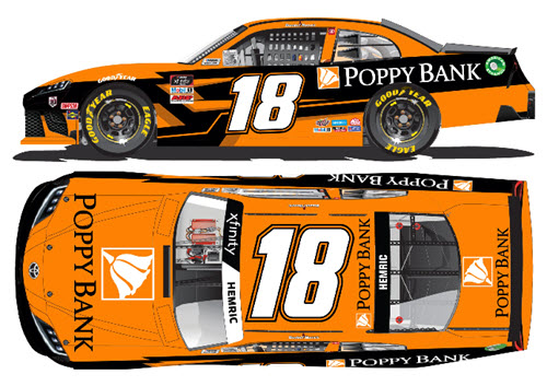 2021 Daniel Hemric NASCAR Diecast 18 Poppy Bank CWC 1:24 Lionel Action ARC 99