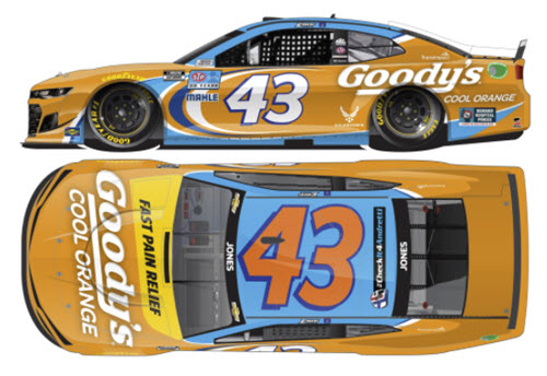 2021 Erik Jones NASCAR Diecast 43 Goodys Cool Orange CWC 1:24 Lionel Action RCCA Elite Color Chrome 99