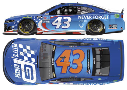 2021 Erik Jones NASCAR Diecast 43 Pettys Garage 9 11 Tribute CWC 1:24 Lionel Action RCCA Elite Color Chrome 99