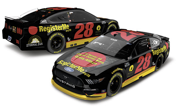 2021 Joey Gase NASCAR Diecast 28 RegisterMe Davey Allison Tribute CWC 1:64 Action ARC 98