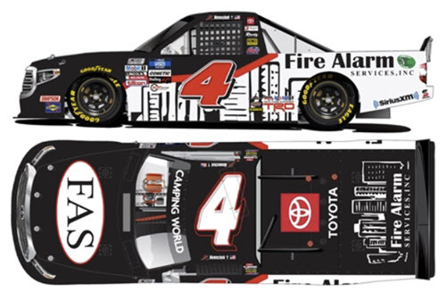 2021 John Hunter Nemechek NASCAR Diecast 4 FAS Fire Alarm Services Silverado Truck 1:24 Lionel Action ARC Autographed 99