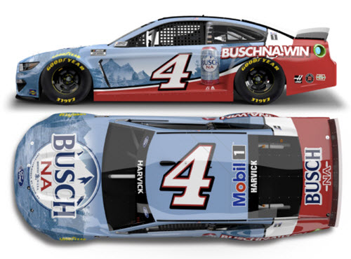 2021 Kevin Harvick NASCAR Diecast 4 Busch NA CWC 1:24 Lionel Action RCCA ELite Color Chrome 99