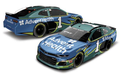 2021 Kurt Busch NASCAR Diecast 1 Advent Health CWC 1:24 Lionel Action ARC Color Chrome 99