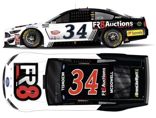 2021 Michael McDowell NASCAR Diecast 34 FR8 Auctions 1:24 CWC Lionel Action ARC Color Chrome 99