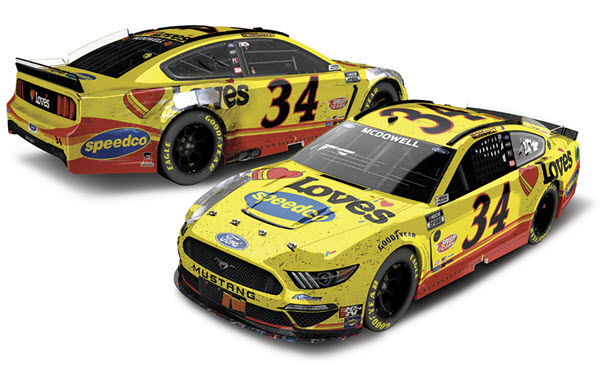 2021 Michael McDowell NASCAR Diecast 34 Loves Daytona Win Raced Version CWC 1:24 Lionel Action RCCA Elite Flashcoat 96