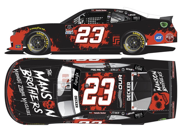 2021 Natalie Decker NASCAR Diecast 23 Manson Brothers Midnight Zombie Massacre CWC 1:64 Action ARC 99