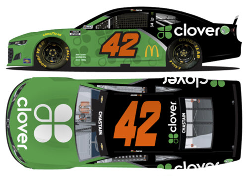 2021 Ross Chastain NASCAR Diecast 42 Clover 1:24 CWC Lionel Action RCCA Elite Color Chrome 99
