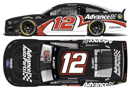 2021 Ryan Blaney NASCAR Diecast 12 Advance Auto Parts Darlington Throwback CWC 1:24 Lionel Action ARC Color Chrome 99