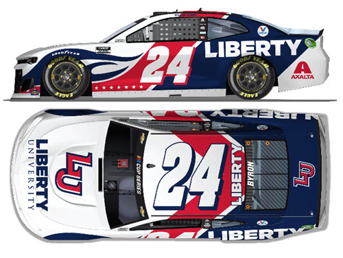 2021 William Byron NASCAR Diecast 24 Liberty University CWC 1:24 Lionel Action RCCA Elite Color Chrome 99