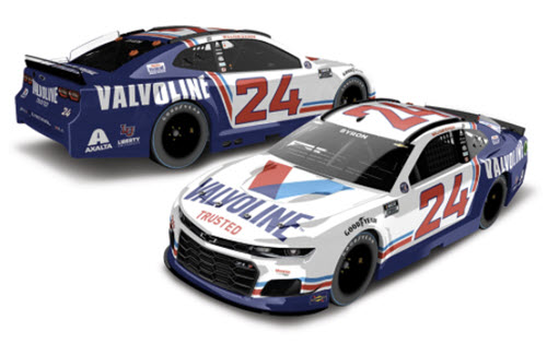 2021 William Byron NASCAR Diecast 24 Valvoline Darlington Throwback CWC 1:24 Lionel Action RCCA Elite Color Chrome 98