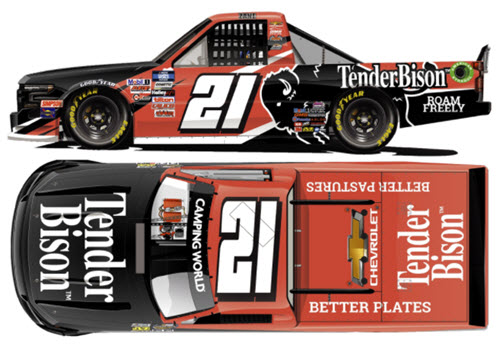 2021 Zane Smith NASCAR Diecast 21 Tender Bison Truck 1:64 Lionel Action ARC 99