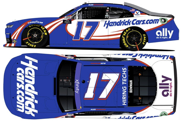 2022 Alex Bowman NASCAR Diecast 17 HendrickCars Hendrick Cars CWC 1:24 Lionel Action ARC Color Chrome 99
