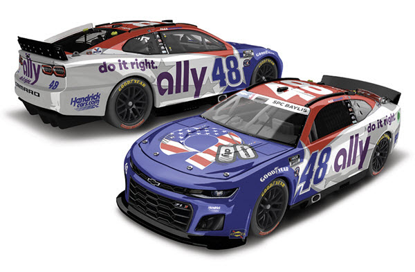 2022 Alex Bowman NASCAR Diecast 48 Ally Salutes CWC 1:24 Lionel Action RCCA ELite Color Chrome 99