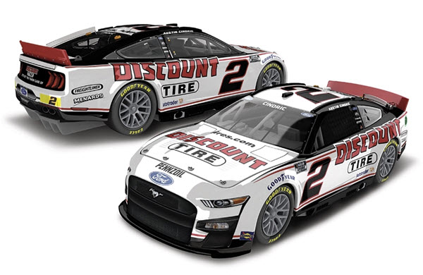 2022 Austin Cindric NASCAR Diecast 2 Discount Tire CWC 1:24 Lionel Action RCCA Elite Color Chrome 99