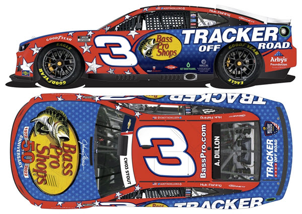 2022 Austin Dillon NASCAR Diecast 3 Bass Pro Salutes CWC 1:24 Lionel Action ARC 99