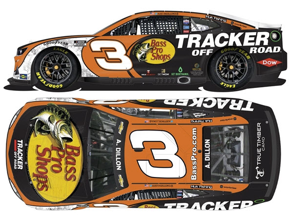 2022 Austin Dillon NASCAR Diecast 3 Bass Pro Tracker Off Road CWC 1:64 Lionel Action ARC 99