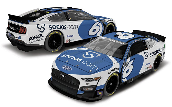 2022 Brad Keselowski NASCAR Diecast 6 Socios Darlington Throwback CWC 1:64 Lionel Action ARC 99