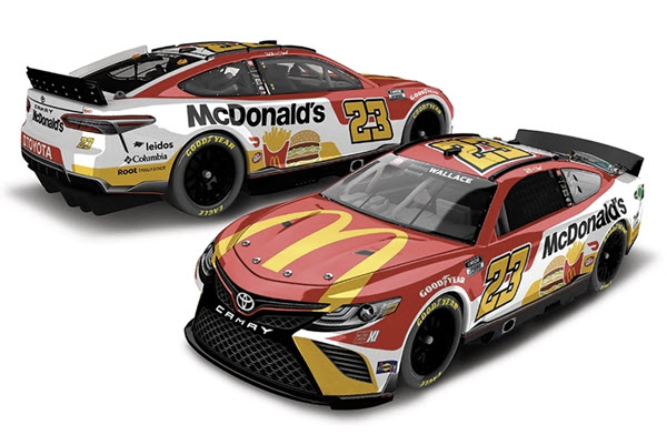 2022 Bubba Wallace NASCAR Diecast 23 McDonalds CWC 1:24 Lionel Action RCCA Elite Liquid Color 99