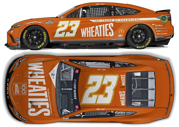 2022 Bubba Wallace NASCAR Diecast 23 Wheaties CWC 1:24 Lionel Action RCCA Elite Color Chrome 99