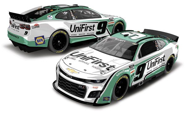 2022 Chase Elliott NASCAR Diecast 9 UniFirst CWC 1:24 Lionel Action RCCA Elite Color Chrome 98