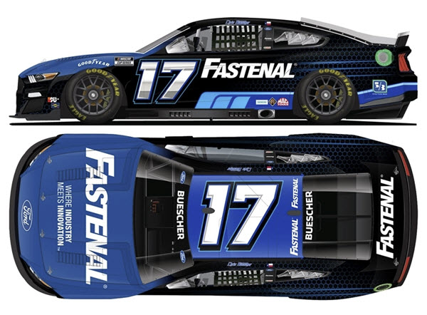 2022 Chris Buescher Diecast 17 Fastenal CWC 1:24 Lionel Action ARC Color Chrome 99