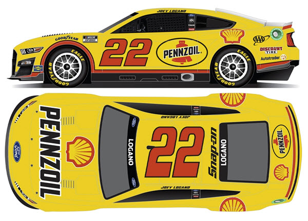 2022 Joey Logano NASCAR Diecast 22 Shell Pennzoil CWC 1:24 Lionel Action RCCA Elite Color Chrome 99