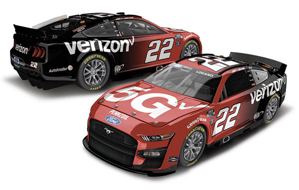 2022 Joey Logano NASCAR Diecast 22 Verizon 5G CWC 1:24 Lionel Action RCCA Elite Liquid Color 99