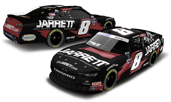 2022 Josh Berry NASCAR Diecast 8 Jarrett Industries 1:24 CWC Lionel Action ARC Autographed 99