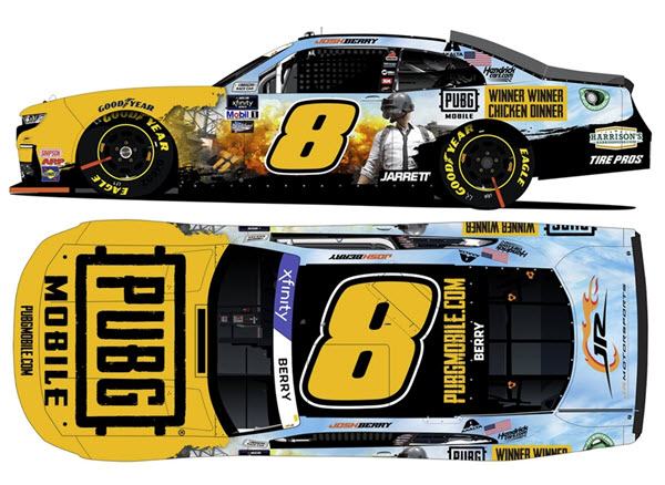 2022 Josh Berry NASCAR Diecast 8 PUBG Mobile 1:24 CWC Lionel Action ARC Autographed 99