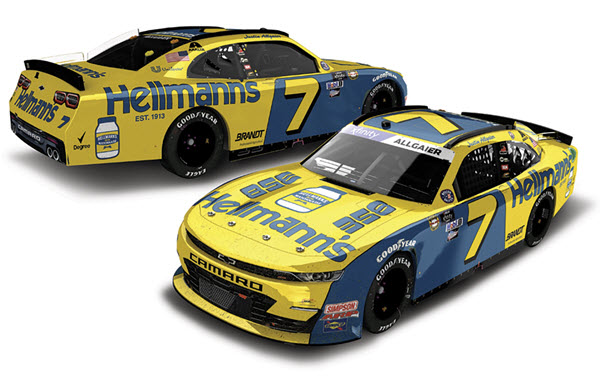 2022 Justin Allgaier NASCAR Diecast 7 Hellmanns Darlington Win Raced Version CWC 1:64 Lionel Action ARC 99