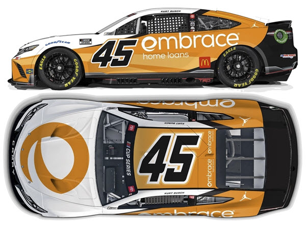 2022 Kurt Busch NASCAR Diecast 45 Embrace Home Loans CWC 1:24 Lionel Action ARC Color Chrome 99
