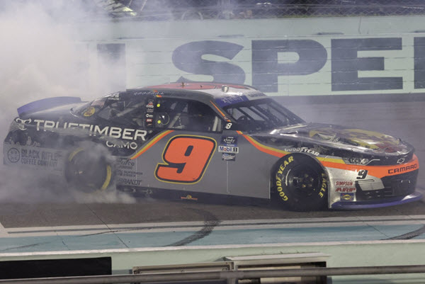 2022 Noah Gragson NASCAR Diecast 9 Bass Pro Camo Homestead Miami Win Raced Version 1:64 Lionel Action ARC 99