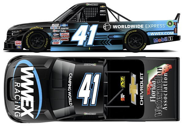 2022 Ross Chastain NASCAR Diecast 41 Worldwide Express Truck 1:24 Lionel Action ARC Autographed 99