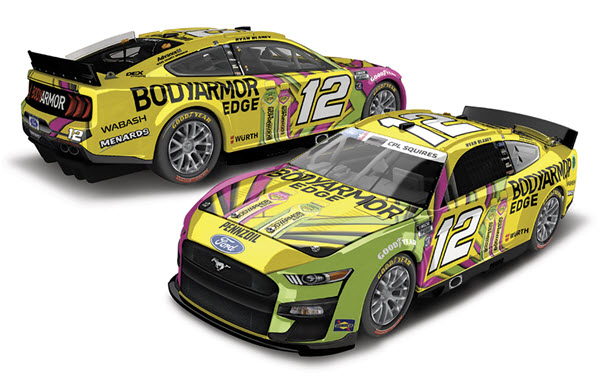 2022 Ryan Blaney NASCAR Diecast 12 BodyArmor Body Armor Edge CWC 1:24 Lionel Action RCCA Elite Color Chrome 99