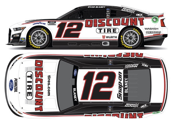 2022 Ryan Blaney NASCAR Diecast 12 Discount Tire CWC 1:24 Lionel Action ARC Color Chrome 99