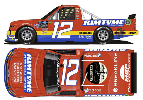 2022 Spencer Boyd NASCAR Diecast 12 RimTyme Truck 1:24 Lionel Action ARC Color Chrome 99