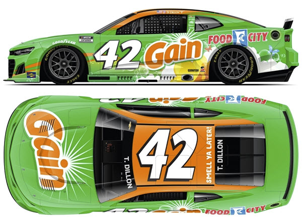 2022 Ty Dillon NASCAR Diecast 42 Gain CWC 1:24 Lionel Action ARC Color Chrome 99