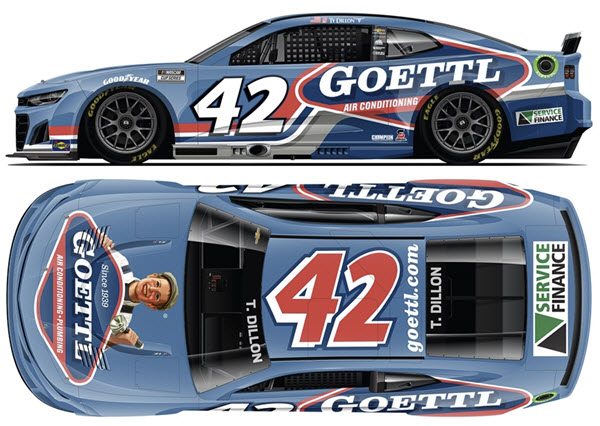 2022 Ty Dillon NASCAR Diecast 42 Goettl CWC 1:24 Lionel Action RCCA Elite 99
