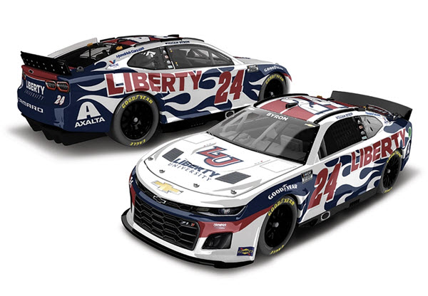 2022 William Byron NASCAR Diecast 24 Liberty University CWC 1:24 Lionel Action RCCA Elite Color Chrome 99