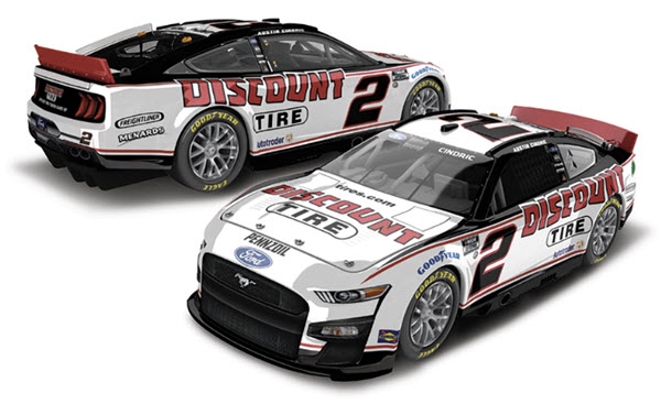 2023 Austin Cindric NASCAR Diecast 2 Discount Tire CWC 1:24 Lionel Action RCCA ELite Color Chrome 99