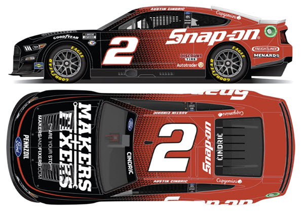 2023 Austin Cindric NASCAR Diecast 2 Snap On CWC 1:24 Lionel Action ARC Color CHrome 99