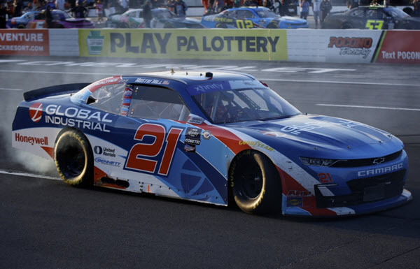 2023 Austin Hill NASCAR Diecast 21 Global Industrial Pocono Win Raced Version CWC 1:24 Lionel Action ARC 99