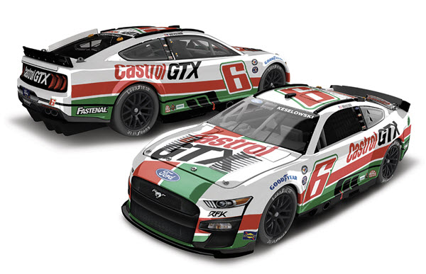2023 Brad Keselowski NASCAR Diecast 6 Castrol GTX Darlington Throwback CWC 1:24 Lionel Action ARC Color Chrome 98