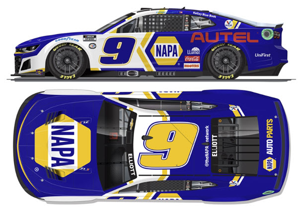 2023 Chase Elliott NASCAR Diecast 9 NAPA Autel CWC 1:24 Lionel Action ARC 99