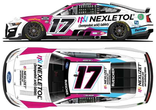 2023 Chris Buescher Diecast 17 Esperion Nexletol CWC 1:24 Lionel Action ARC Color Chrome 99